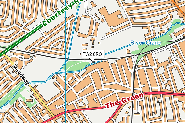 TW2 6RQ map - OS VectorMap District (Ordnance Survey)