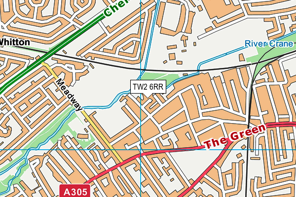 TW2 6RR map - OS VectorMap District (Ordnance Survey)