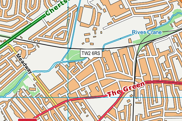 TW2 6RS map - OS VectorMap District (Ordnance Survey)