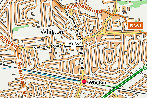 TW2 7AP map - OS VectorMap District (Ordnance Survey)