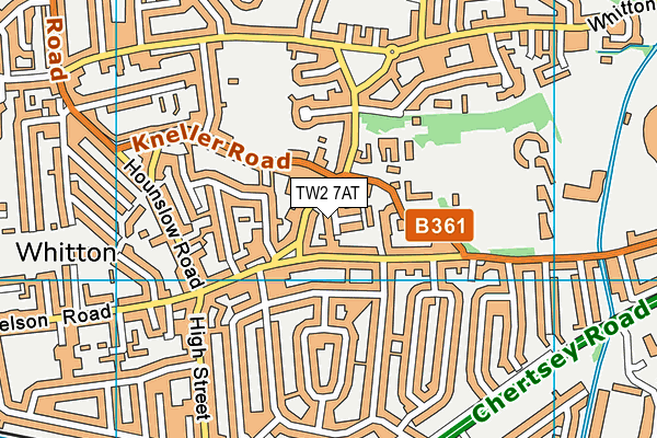 TW2 7AT map - OS VectorMap District (Ordnance Survey)