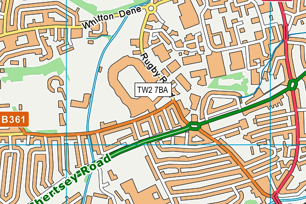 Twickenham Stadium map (TW2 7BA) - OS VectorMap District (Ordnance Survey)