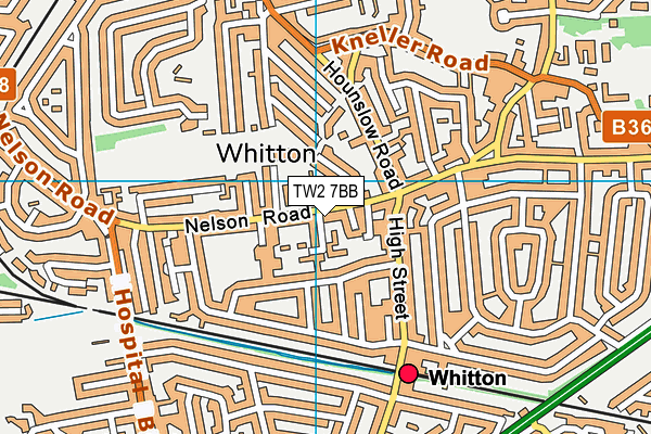 St Edmunds Rc Primary School map (TW2 7BB) - OS VectorMap District (Ordnance Survey)