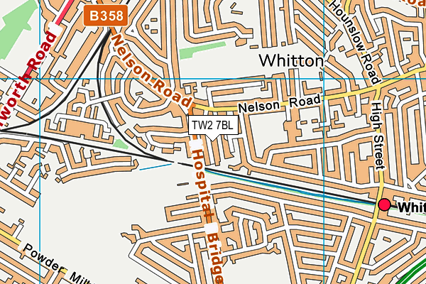 TW2 7BL map - OS VectorMap District (Ordnance Survey)