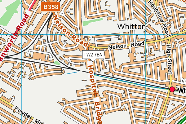 TW2 7BN map - OS VectorMap District (Ordnance Survey)