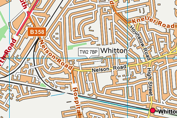 TW2 7BP map - OS VectorMap District (Ordnance Survey)