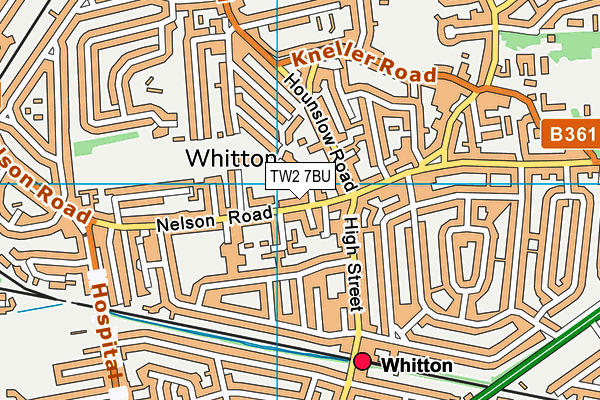 TW2 7BU map - OS VectorMap District (Ordnance Survey)