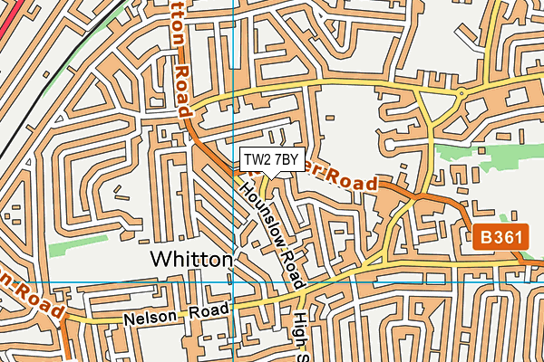 TW2 7BY map - OS VectorMap District (Ordnance Survey)