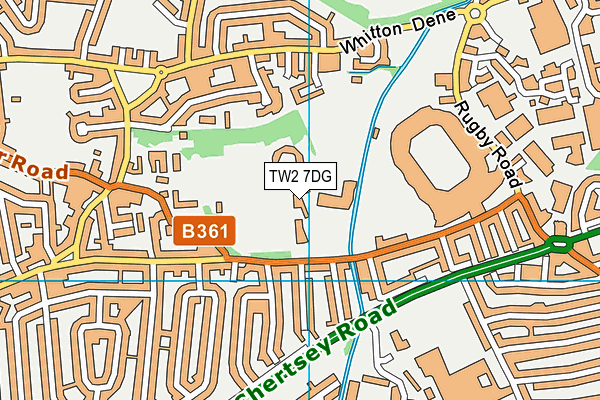TW2 7DG map - OS VectorMap District (Ordnance Survey)