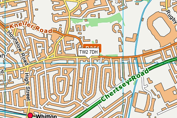 TW2 7DH map - OS VectorMap District (Ordnance Survey)