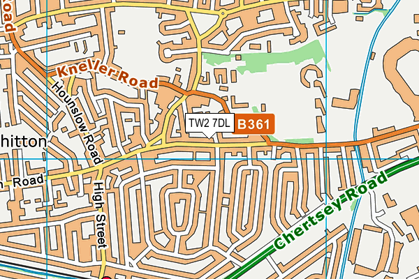 TW2 7DL map - OS VectorMap District (Ordnance Survey)