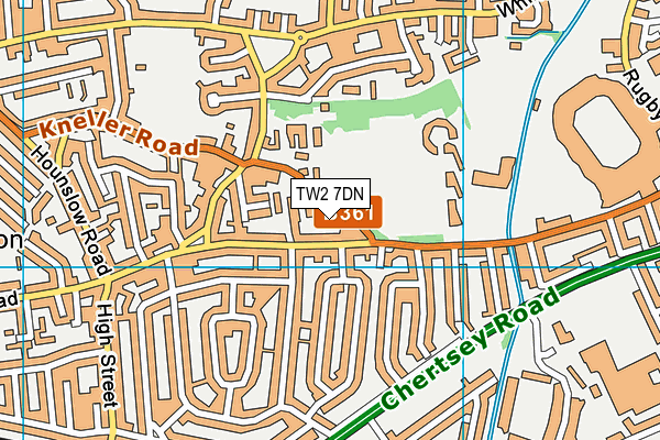 TW2 7DN map - OS VectorMap District (Ordnance Survey)