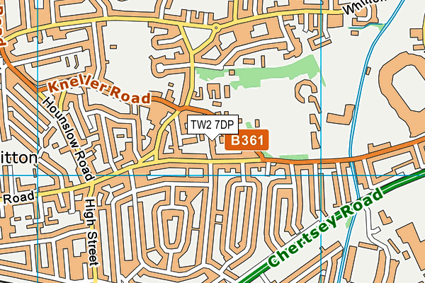 TW2 7DP map - OS VectorMap District (Ordnance Survey)