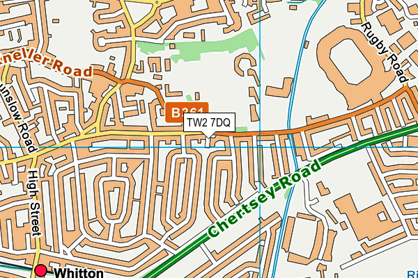 TW2 7DQ map - OS VectorMap District (Ordnance Survey)
