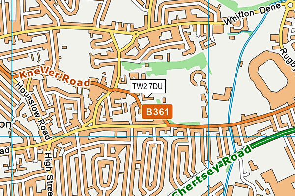 TW2 7DU map - OS VectorMap District (Ordnance Survey)