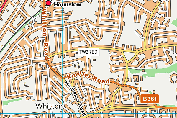 TW2 7ED map - OS VectorMap District (Ordnance Survey)