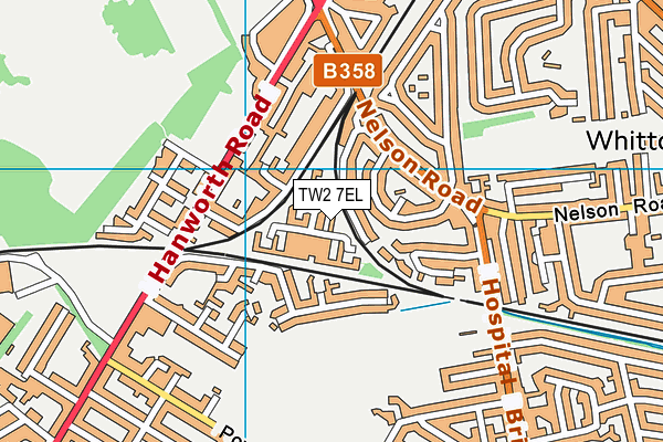 TW2 7EL map - OS VectorMap District (Ordnance Survey)