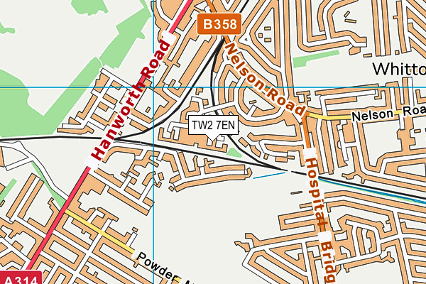 TW2 7EN map - OS VectorMap District (Ordnance Survey)