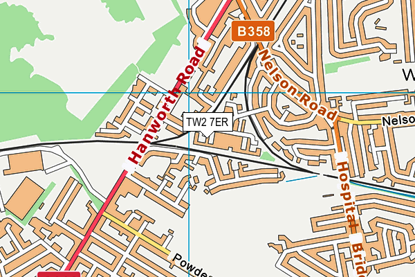 TW2 7ER map - OS VectorMap District (Ordnance Survey)