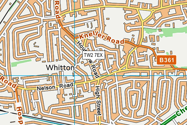 TW2 7EX map - OS VectorMap District (Ordnance Survey)