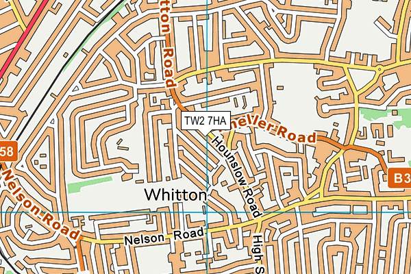 TW2 7HA map - OS VectorMap District (Ordnance Survey)