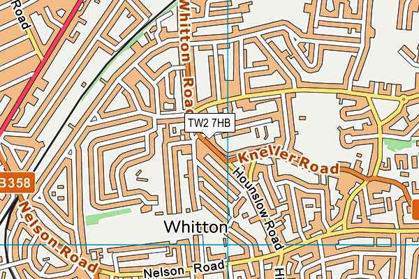 TW2 7HB map - OS VectorMap District (Ordnance Survey)