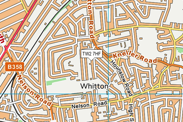 TW2 7HF map - OS VectorMap District (Ordnance Survey)