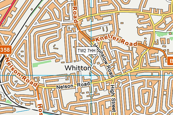 TW2 7HH map - OS VectorMap District (Ordnance Survey)