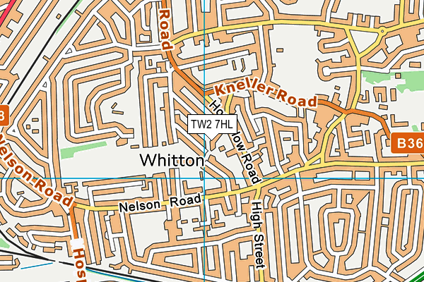 TW2 7HL map - OS VectorMap District (Ordnance Survey)