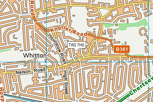 TW2 7HS map - OS VectorMap District (Ordnance Survey)