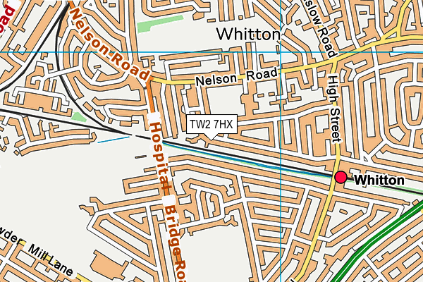 TW2 7HX map - OS VectorMap District (Ordnance Survey)
