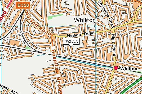 TW2 7JA map - OS VectorMap District (Ordnance Survey)