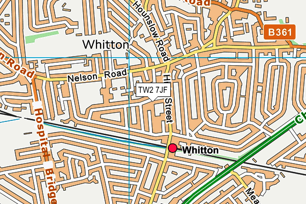 TW2 7JF map - OS VectorMap District (Ordnance Survey)