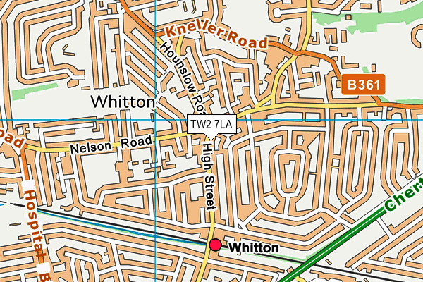 TW2 7LA map - OS VectorMap District (Ordnance Survey)