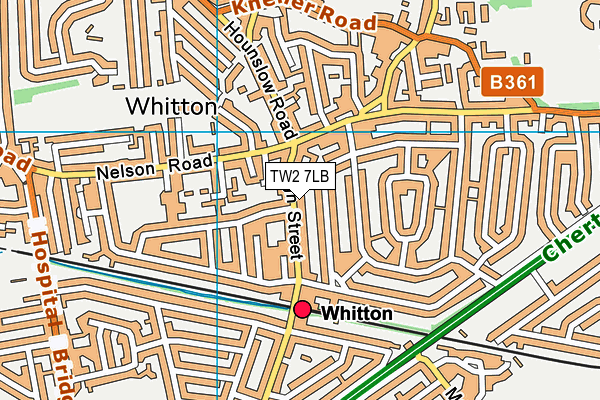 TW2 7LB map - OS VectorMap District (Ordnance Survey)