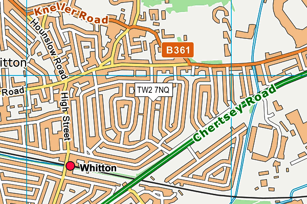 TW2 7NQ map - OS VectorMap District (Ordnance Survey)