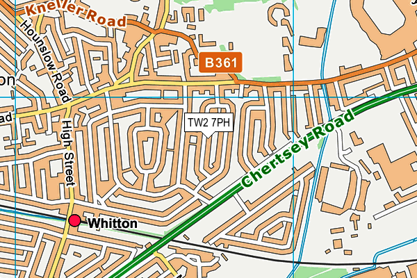 TW2 7PH map - OS VectorMap District (Ordnance Survey)