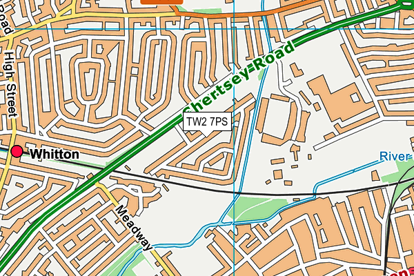 TW2 7PS map - OS VectorMap District (Ordnance Survey)