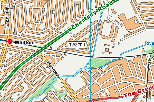 TW2 7PU map - OS VectorMap District (Ordnance Survey)