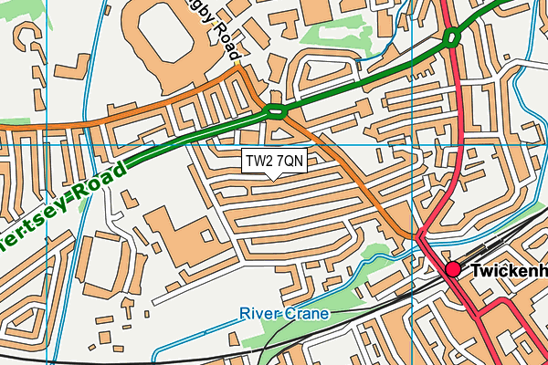 TW2 7QN map - OS VectorMap District (Ordnance Survey)