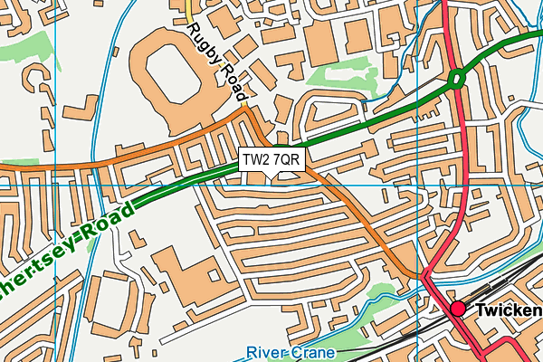 TW2 7QR map - OS VectorMap District (Ordnance Survey)