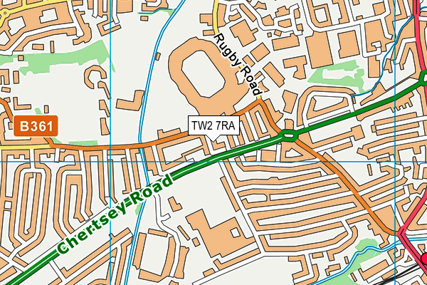 TW2 7RA map - OS VectorMap District (Ordnance Survey)