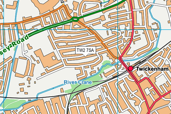 TW2 7SA map - OS VectorMap District (Ordnance Survey)