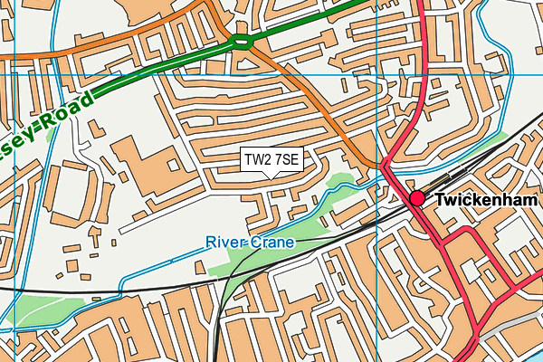TW2 7SE map - OS VectorMap District (Ordnance Survey)
