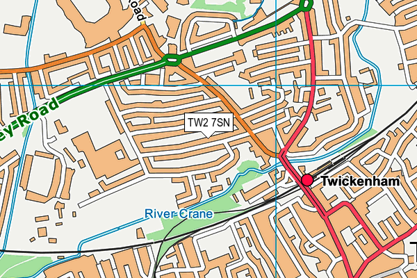 TW2 7SN map - OS VectorMap District (Ordnance Survey)