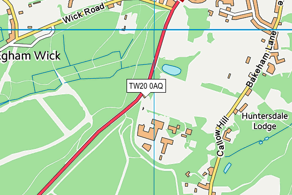 TW20 0AQ map - OS VectorMap District (Ordnance Survey)