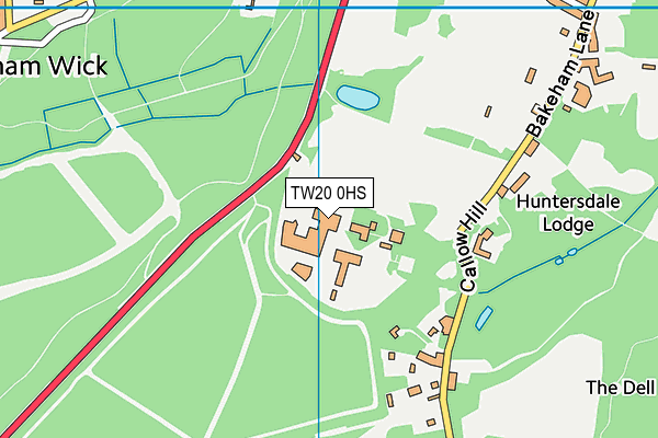TW20 0HS map - OS VectorMap District (Ordnance Survey)