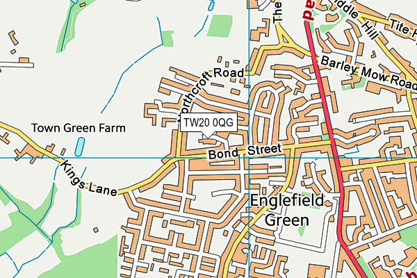 TW20 0QG map - OS VectorMap District (Ordnance Survey)