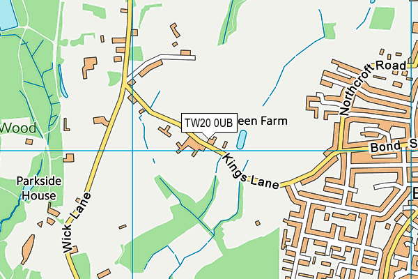 TW20 0UB map - OS VectorMap District (Ordnance Survey)