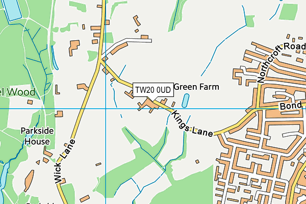 TW20 0UD map - OS VectorMap District (Ordnance Survey)